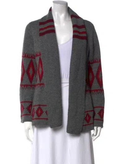 Pre-owned Overland Alpaca Patterned Sweater In Grey