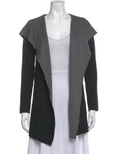 Pre-owned Overland Baby Alpaca Colorblock Pattern Sweater In Gray