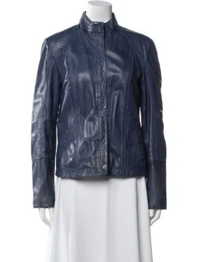 Pre-owned Overland Biker Jacket In Blue