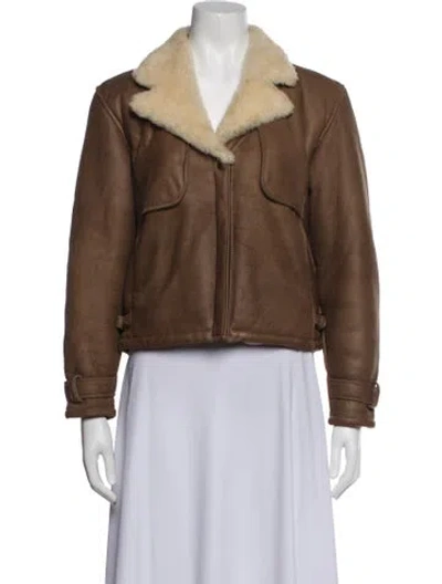 Pre-owned Overland Biker Jacket In Brown