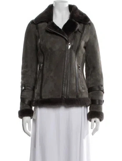 Pre-owned Overland Biker Jacket In Grey