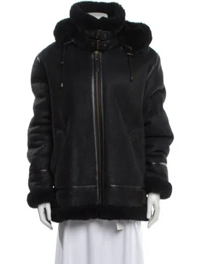 Pre-owned Overland Calf Leather Jacket In Gray