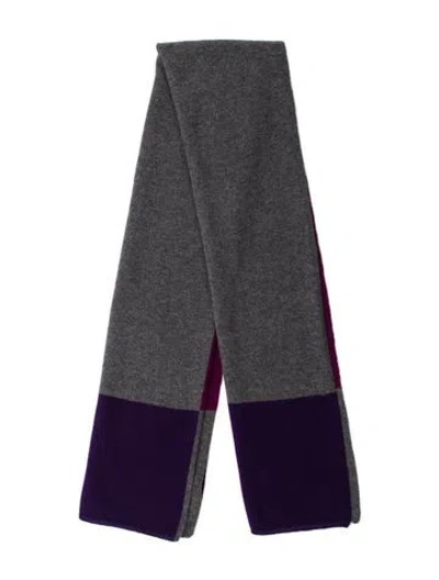 Pre-owned Overland Cashmere Colorblock Pattern Scarf In Multi