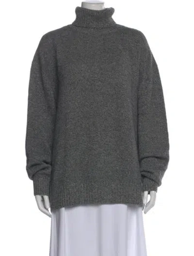 Pre-owned Overland Cashmere Turtleneck Sweater W/ Tags In Gray