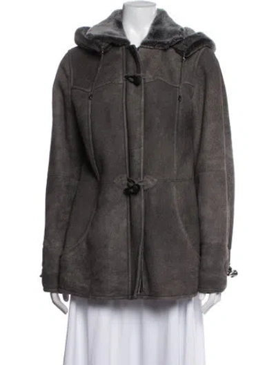 Pre-owned Overland Eel Skin Coat In Brown