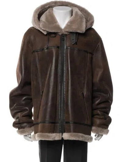 Pre-owned Overland Eel Skin Jacket In Brown