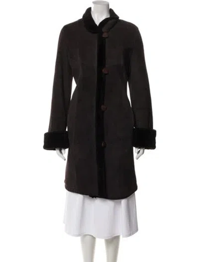 Pre-owned Overland Faux Fur Coat In Grey