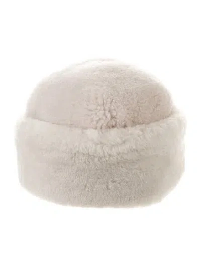 Pre-owned Overland Fur Winter Hat In Neutral