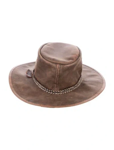 Pre-owned Overland Hat In Brown