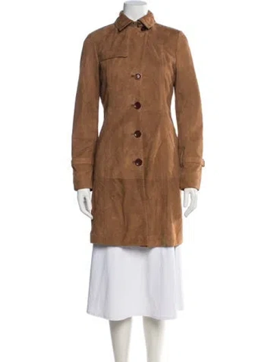 Pre-owned Overland Lamb Leather Jacket In Brown