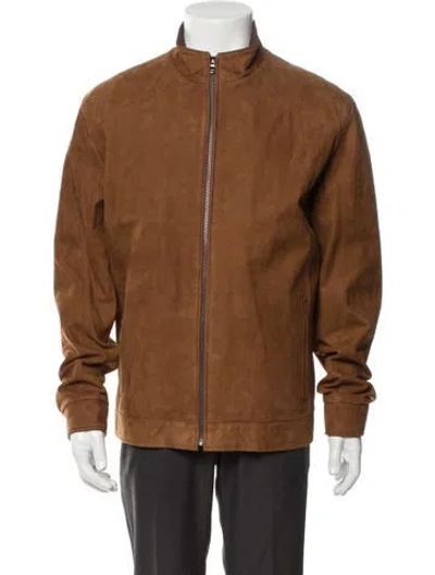 Pre-owned Overland Lambskin Jacket In Brown