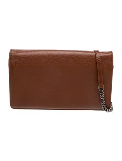 Pre-owned Overland Leather Clutch In Brown