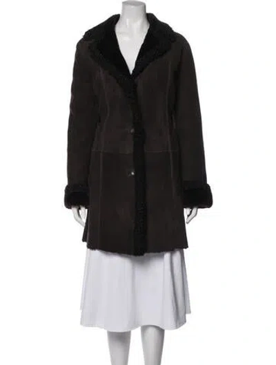 Pre-owned Overland Leather Coat In Brown