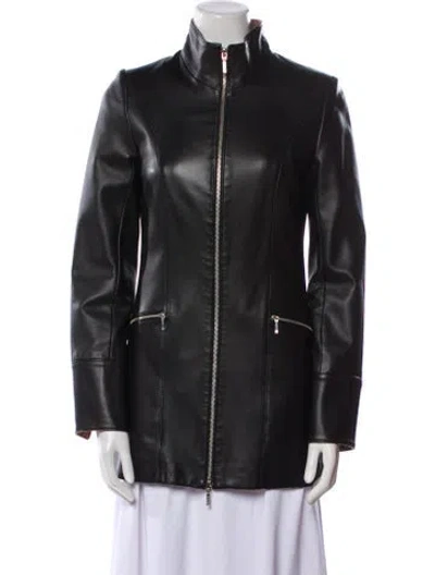 Pre-owned Overland Leather Jacket In Black