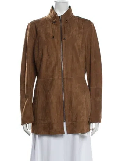 Pre-owned Overland Leather Jacket In Brown