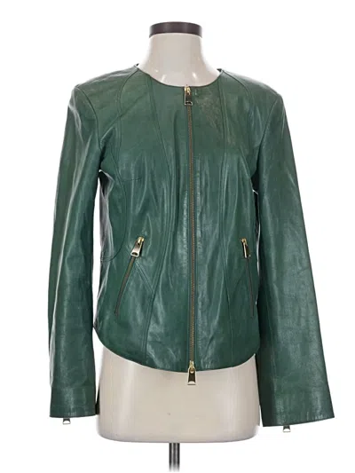 Pre-owned Overland Leather Jacket In Green