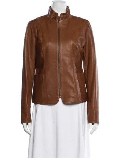 Pre-owned Overland Leather Jacket In Neutral
