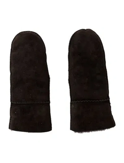 Pre-owned Overland Leather Mittens In Brown