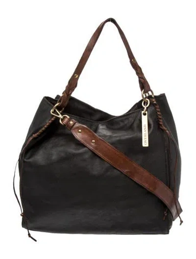 Pre-owned Overland Leather Top Handle Bag In Black