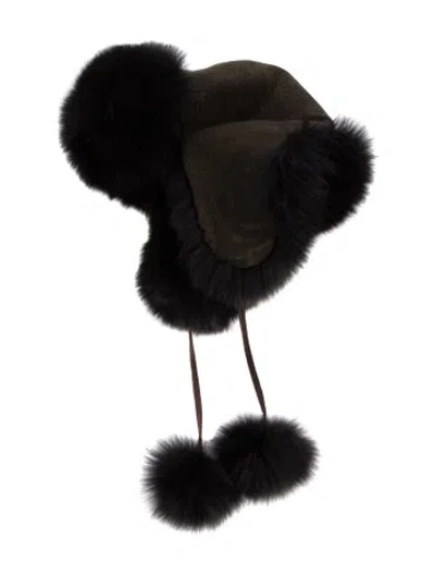 Pre-owned Overland Rabbit Trapper Hat In Green