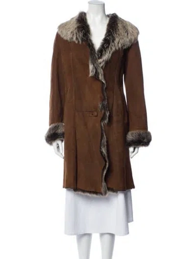 Pre-owned Overland Shearling Fur Jacket In Brown