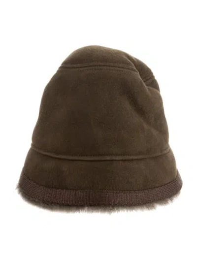 Pre-owned Overland Sheepskin Leather Hat In Brown