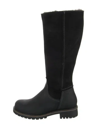 Pre-owned Overland Suede Boots In Black