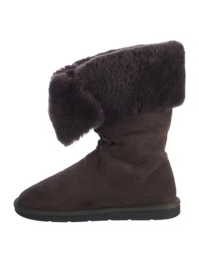 Pre-owned Overland Suede Boots In Brown