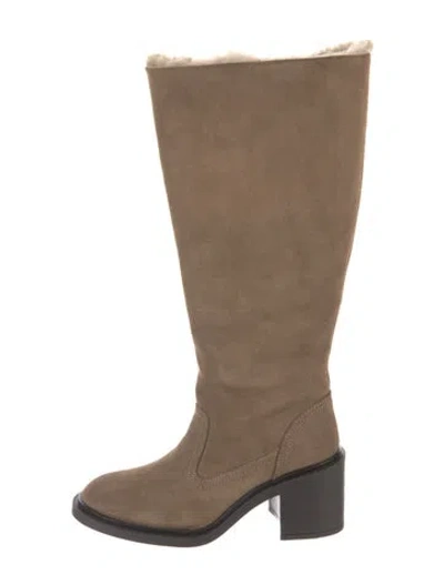 Pre-owned Overland Suede Boots In Neutrals