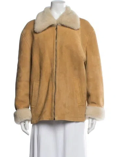 Pre-owned Overland Suede Coat In Neutral