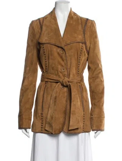 Pre-owned Overland Suede Jacket In Brown