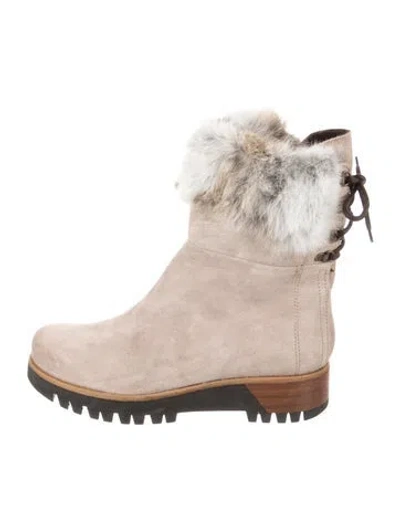 Pre-owned Overland Suede Snow Boots In Gray