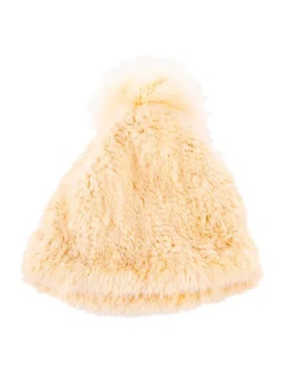 Pre-owned Overland Women's Fur Beabie W/tags In Neutral