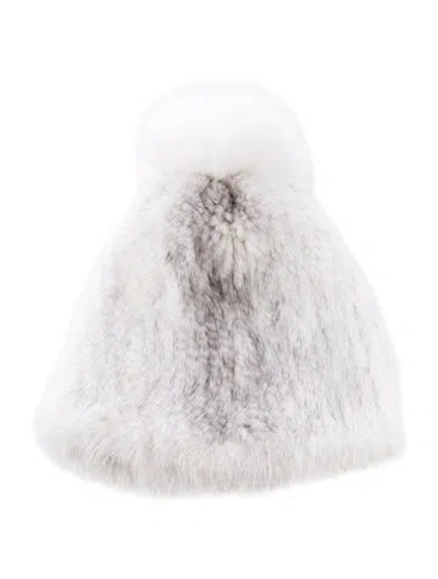 Pre-owned Overland Womens' Mink Winter Hat In White