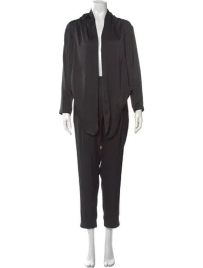 Pre-owned Overlover Open Front Jumpsuit In Black
