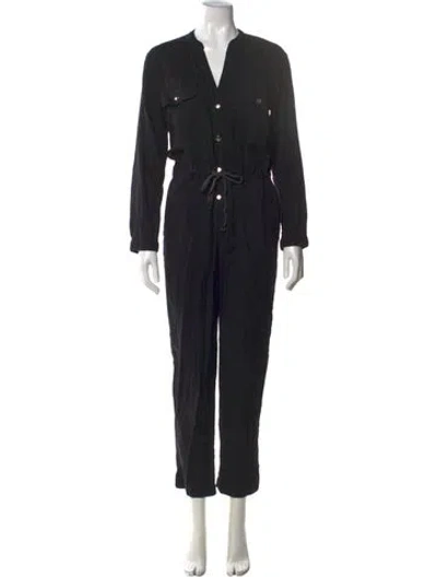Pre-owned Overlover V-neck Jumpsuit In Black