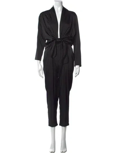 Pre-owned Overlover V-neck Jumpsuit W/ Tags In Black