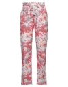 Overlover Woman Pants Coral Size Xs Cotton In Red