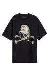 Overnight Angel Crew Skull Cap Oversize Cotton Graphic T-shirt