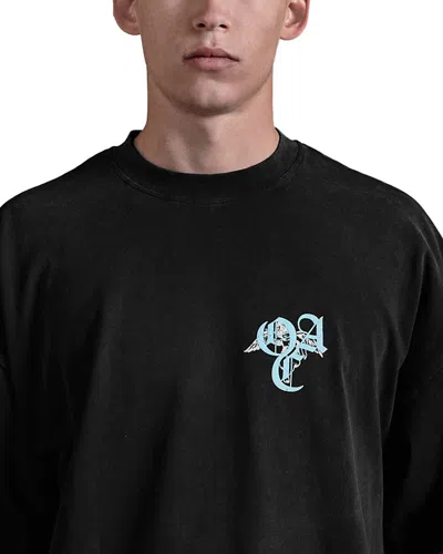 Overnight Angels Crew Short Sleeve Graphic Tee In Vintage Black