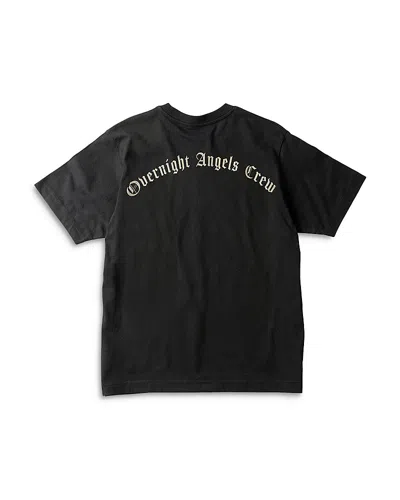 Overnight Angels Crew Short Sleeve Logo Graphic Tee - Exclusive In Black