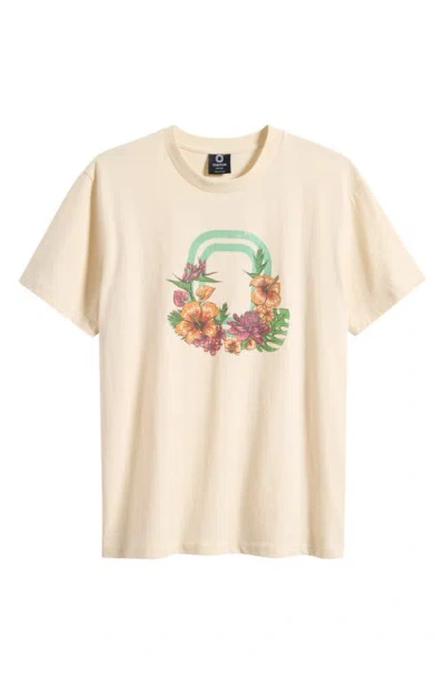 Overtime Bloom Cotton Graphic T-shirt In Neutral