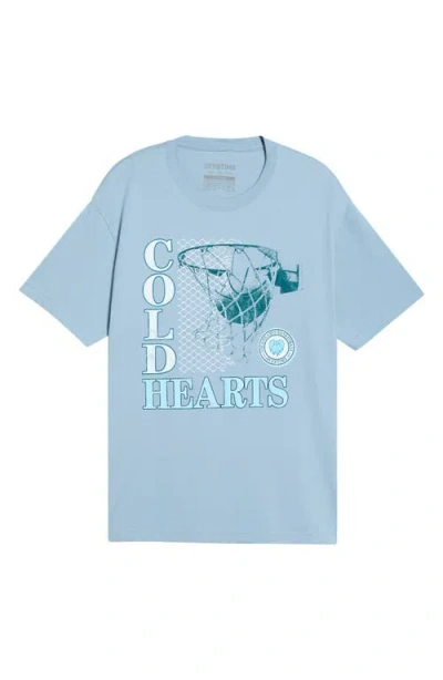 Overtime Cold Hearts Basketball Graphic Tee In Blue