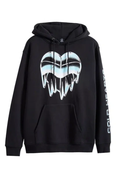 Overtime Cold Hearts Iced Pullover Hoodie In Black