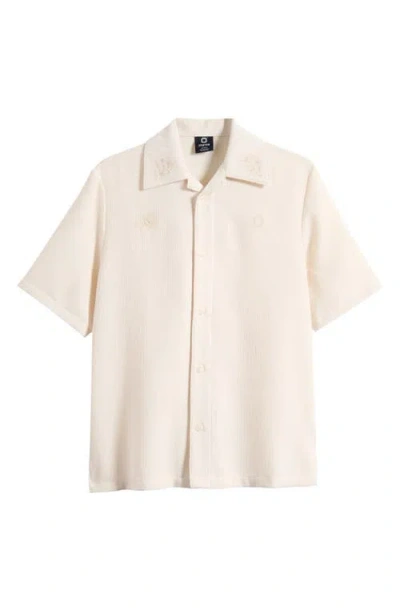 Overtime Daybreak Embroidered Camp Shirt In Neutral