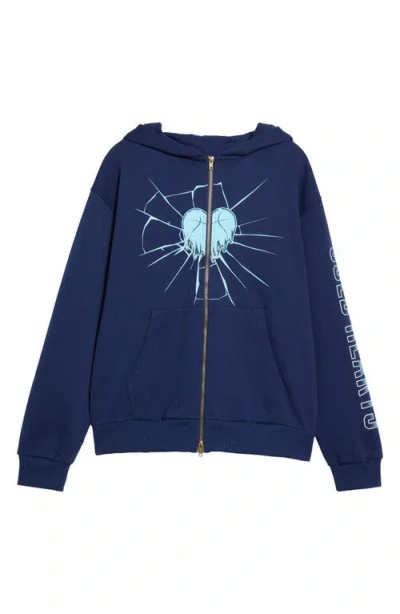 Overtime Elite Cold Hearts Full Zip Graphic Hoodie In Blue