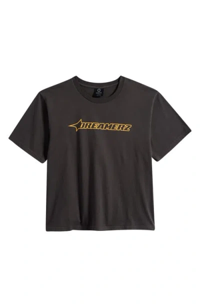 Overtime Kids' Star Cotton Graphic T-shirt In Black