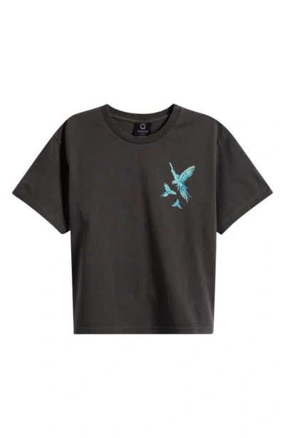 Overtime Kids' Summer Graphic T-shirt In Black