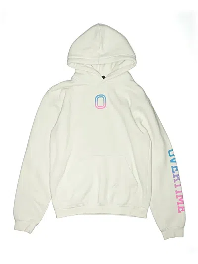 Pre-owned Overtime Kids' Pullover Hoodie In White