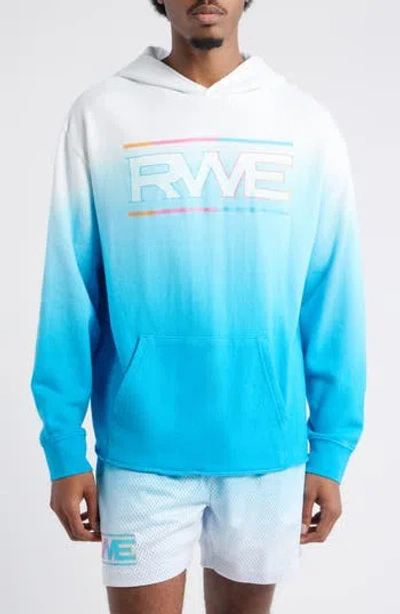 Overtime Raw Edge Graphic Dip Dye Hoodie In Multi